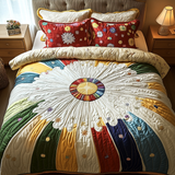 Set di Biancheria da Letto Trapuntata 3 Pezzi Splendore del Raggio di Sole