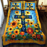 Set di Biancheria da Letto Trapuntata 3 Pezzi Prato della Raggiera di Sole