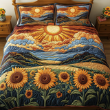 Set di Biancheria da Letto Trapuntata 3 Pezzi Comfort della Raggiera di Sole
