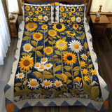 Set di Biancheria da Letto Trapuntata 3 Pezzi Sinfonia del Girasole
