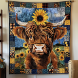 Armonia delle Highland tra i Girasoli Coperta Trapuntata