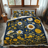 Set di Biancheria da Letto Trapuntata 3 Pezzi Notte del Girasole