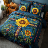 Set di Biancheria da Letto Trapuntata 3 Pezzi Grazia del Girasole