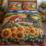 Set di Biancheria da Letto Trapuntata 3 Pezzi Sentiero del Girasole