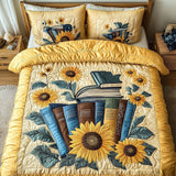 Set di Biancheria da Letto Trapuntata 3 Pezzi Storie del Girasole