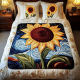 Set di Biancheria da Letto Trapuntata 3 Pezzi Sinfonia del Girasole