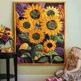Panorama di Girasoli Quilt Artistico da Parete