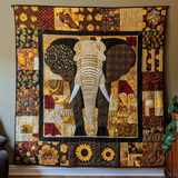 Elefante Illuminato dal Sole Coperta Trapuntata
