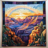 Canyon Illuminato dal Sole Quilt Artistico da Parete