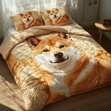Set di Biancheria da Letto Trapuntata 3 Pezzi Alba di Shiba