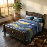 Sunset Bluebonnet 3-Piece Quilted Bedding Set NCU0NT5502