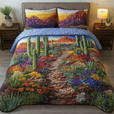 Set di Biancheria da Letto Trapuntata 3 Pezzi Sentiero del Tramonto del Canyon