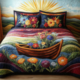 Set di Biancheria da Letto Trapuntata 3 Pezzi Tramonto di Rowboat