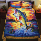 Set di Biancheria da Letto Trapuntata 3 Pezzi Spruzzo del Tramonto