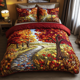 Set di Biancheria da Letto Trapuntata 3 Pezzi Sentiero del Tramonto