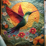 Colibrì e Fiore al Sole Coperta Trapuntata