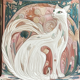 Felino Surreale Coperta Trapuntata