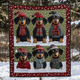 Bassotto col Maglione Quilt Artistico da Parete