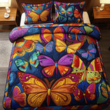 Set di Biancheria da Letto Trapuntata 3 Pezzi Momento Dolce della Farfalla