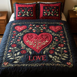 Set di Biancheria da Letto Trapuntata 3 Pezzi Brace Dolce