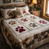 Set di Biancheria da Letto Trapuntata 3 Pezzi Zampe Dolci