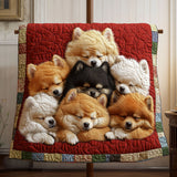 Dolci Momenti del Pomerania Coperta Trapuntata