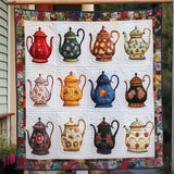 Tesori di Teiere Quilt Artistico da Parete