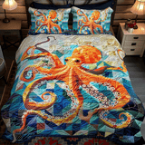 Tentacle Tango 3-Piece  Quilted Bedding Set NCU0DV225