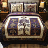 Set di Biancheria da Letto Trapuntata 3 Pezzi Boschetto Sacro