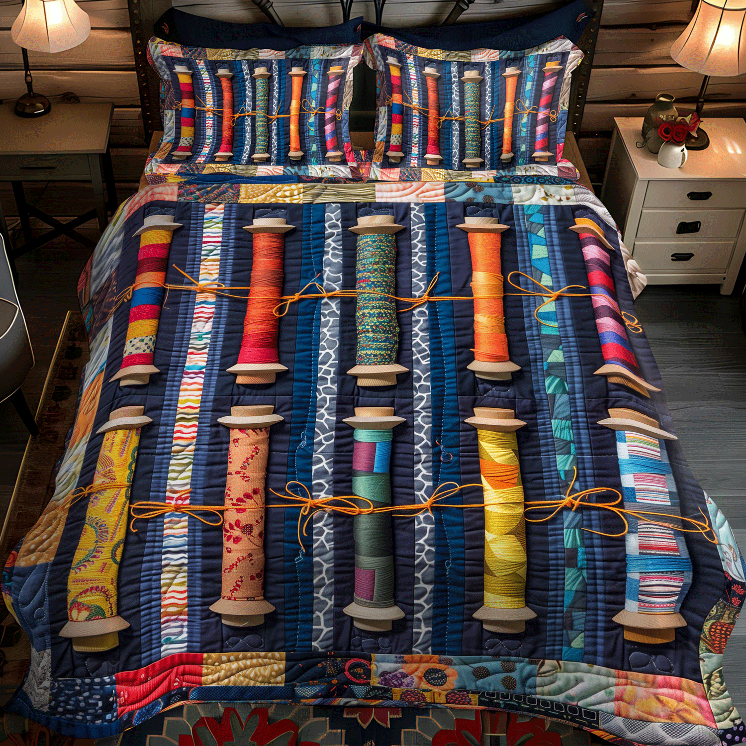 Set di Biancheria da Letto Trapuntata 3 Pezzi Bellezza di Threaded