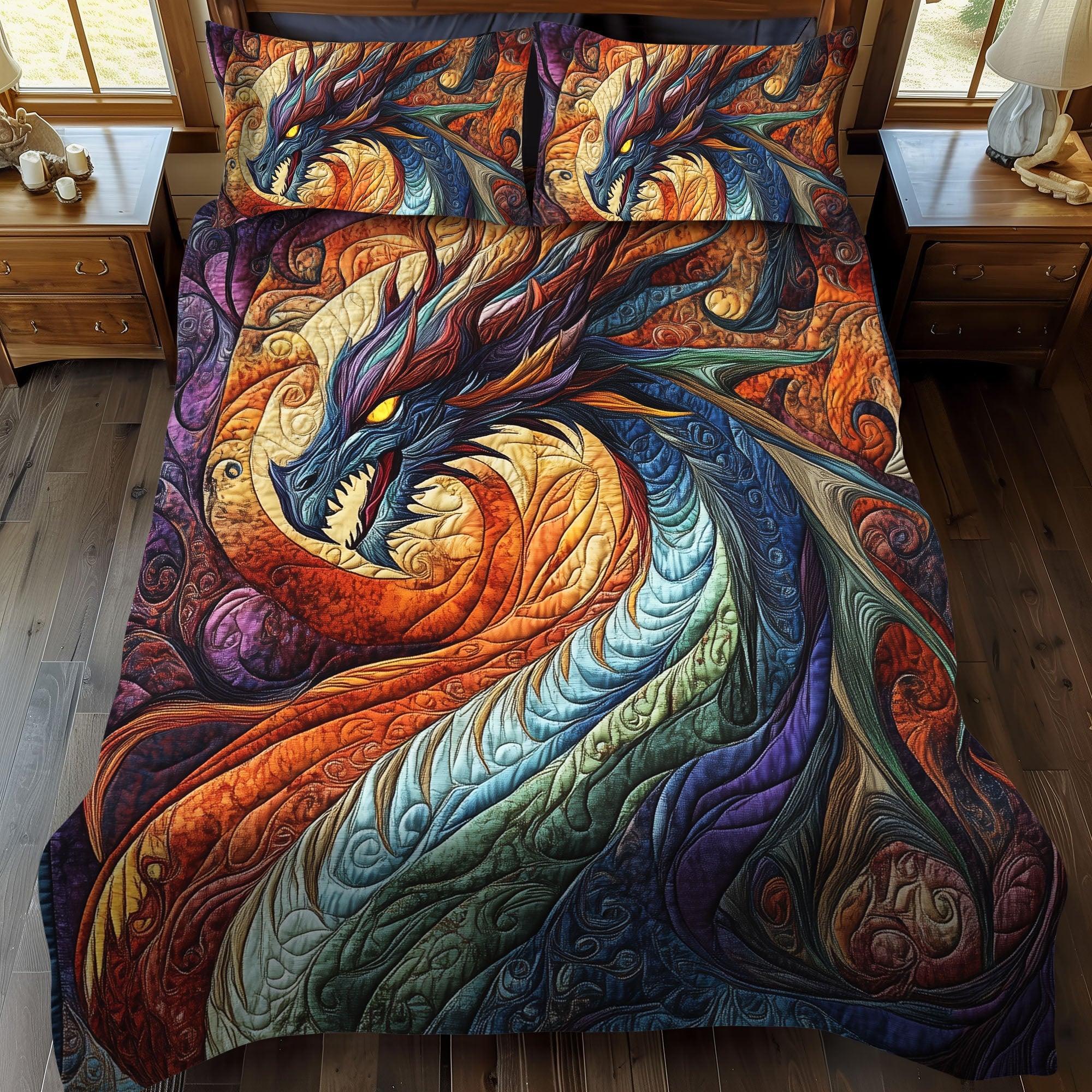 Set di Biancheria da Letto Trapuntata 3 Pezzi Thunderwing