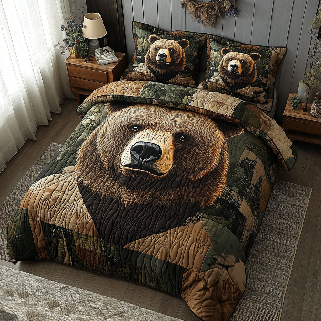 Set di Biancheria da Letto Trapuntata Orso