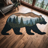 Orso del Bosco Tappeto Sagomato