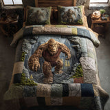 Set di Biancheria da Letto Trapuntata 3 Pezzi Legname di Sasquatch