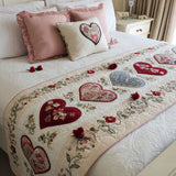 Cuori Senza Tempo Runner da Letto Trapuntato