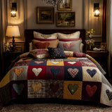 Set di Biancheria da Letto Trapuntata 3 Pezzi Amore Eterno