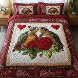 Set di Biancheria da Letto Trapuntata 3 Pezzi Amore Eterno