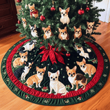 Piccole Zampe Festive Copri Base per Albero di Natale Trapuntato