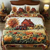 Tractor Field 3-Piece Quilted Bedding Set NCU0DK9156
