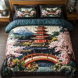 Tranquil Pagoda 3-Piece Quilted Bedding Set NCU0NT6882
