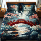 Set di Biancheria da Letto Trapuntata 3 Pezzi Tranquillo Sakura