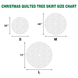 Sfilata Notturna dei Pupazzi di Neve Copri Base per Albero di Natale Trapuntato