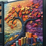 Albero dei Libri Coperta Trapuntata
