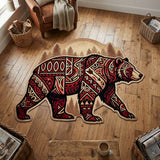 Orso Tribale Tappeto Sagomato