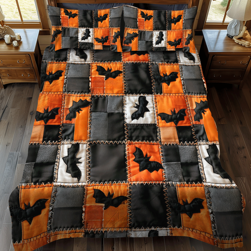 Set di Biancheria da Letto Trapuntata 3 Pezzi Trick Or Treat Halloween