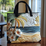Plumeria Tropicale Borsa Tote Trapuntata
