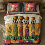 Set di Biancheria da Letto Trapuntata 3 Pezzi Linea Tropicale dello Splendore
