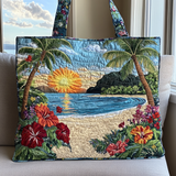 Tramonto Tropicale Borsa Tote Trapuntata