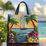 Tramonto Tropicale Borsa Tote Trapuntata