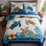 Set di Biancheria da Letto Trapuntata 3 Pezzi Marea Tropicale